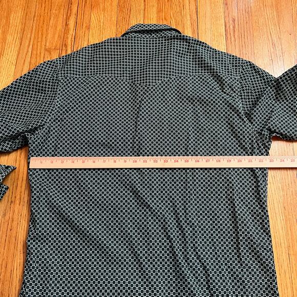 Cinch Shirt Mens Large Green Geometric Snap Modern Fit Western Cowboy - Picture 4 of 6